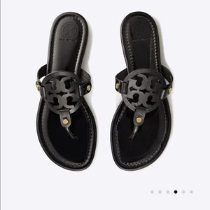 Tory Burch Miller Sandals in Black Patent